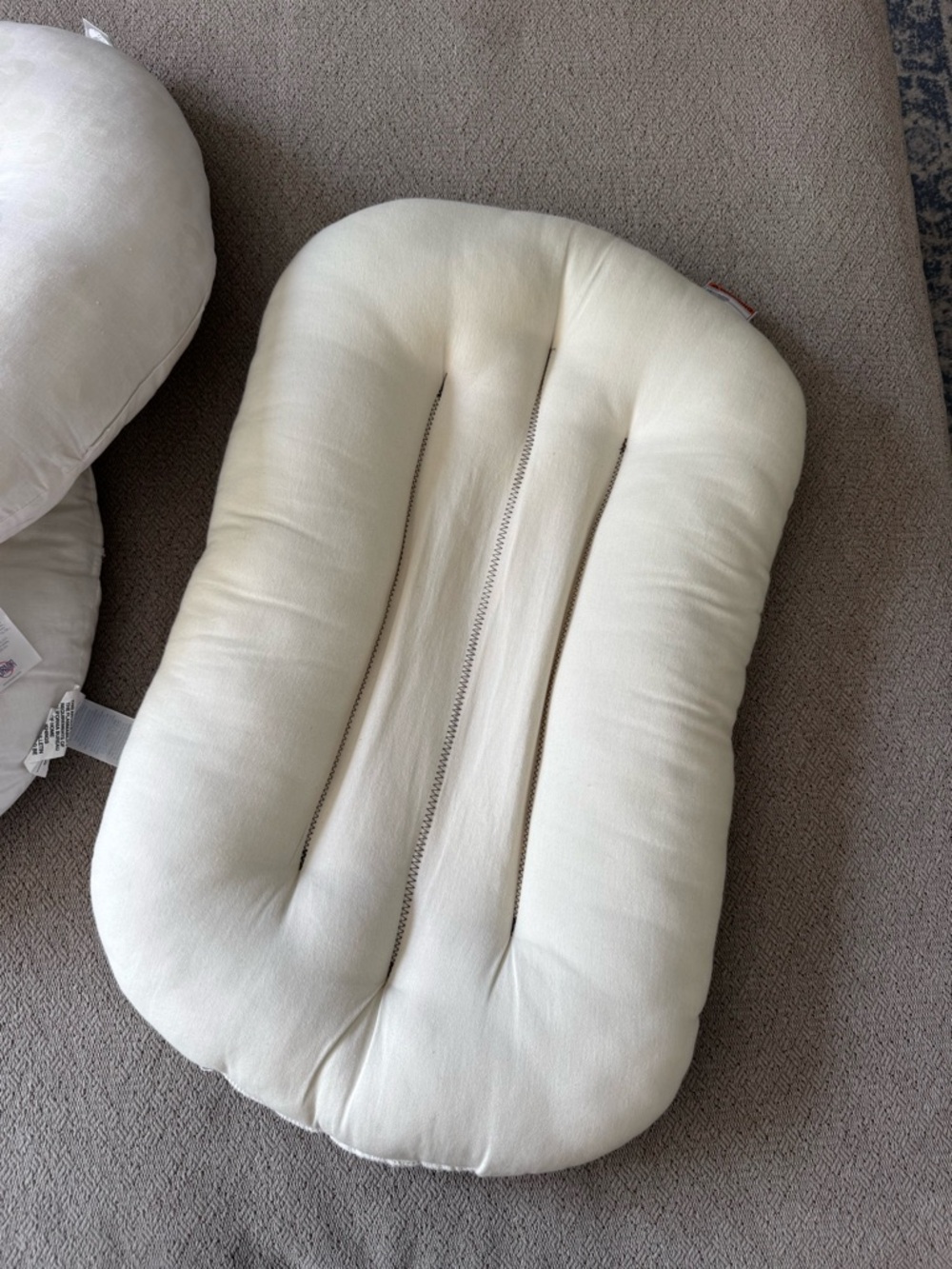 Cream Infant Lounger Pillow - Soft Support for Newborns